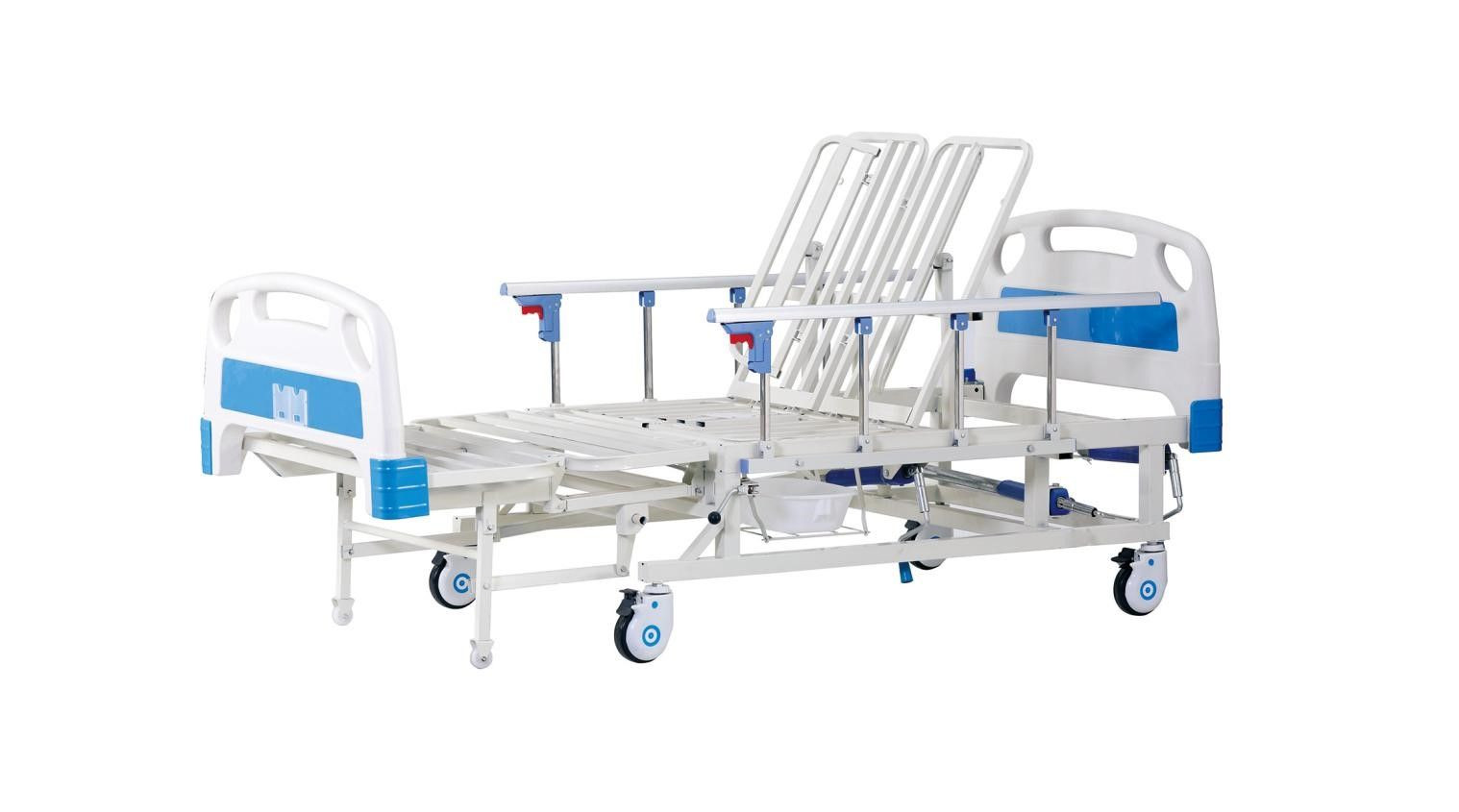 Manual full-curl reinforced nursing bed